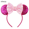 Disney Minnie Sequin Ear Headband with Polka Dot Bow, Girls & Women Party Hairband, Kids DIY Hair Accessory