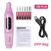 YIKOOLIN 6-in-1 USB Electric Nail Drill Kit — Portable Pen-Style Manicure Polisher with Nail Art Bits