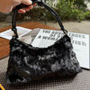 Real Mink Fur Shoulder Bag Luxury Women's Fur Crossbody Handbag