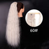 34-Inch (86 cm) Clip-In Synthetic Ponytail Hair Extension — Blonde Wrap-Around Long Straight Hairpiece