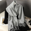 Women's Winter Scarf, Thick Cashmere-Look Pashmina Shawl with Tassels, Windproof Wrap, 175+ cm (69+ in) — 62 Colors