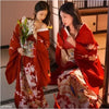 Ankle-Length Kimono Dress for Women – Traditional Japanese Yukata Cosplay Party Ethnic Streetwear