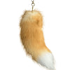 Fluffy Faux Fur Fox Tail Keychain 35-40cm (14-16 in) Cosplay Bag Charm Cute Therian Tail for Women & Girls