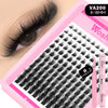 DIY Cat Eye Lash Cluster Kit with Bond & Seal and Tweezers, Vegan Lightweight Eyelash Extensions