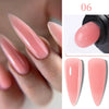 15ml (0.5 fl oz) Quick Extension Gel Nail Polish Nude Milk White Builder Hard Gel Varnish UV/LED