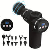 Mini Percussion Massage Gun - Portable Fascia & Deep Tissue Muscle Massager, USB Rechargeable, 12 Replaceable Heads, LED Touchscreen