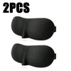 3D Contoured Sleep Mask - Light-Blocking, Breathable Ultra-Soft Eye Mask, Unisex, 1/2/5-Pack (Black)