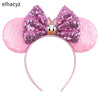 Disney Mickey Mouse Sequin Ears Headband with Bow - Halloween Party Cosplay Hairband for Women & Kids