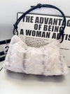 Real Mink Fur Shoulder Bag Luxury Women's Fur Crossbody Handbag