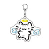 Funny Cat Meme Silicone Keychain Lanyard & Bag Charm – Cute Cat Pendant Gift for Women, Students & Best Friends
