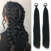 Heat-Resistant Synthetic Braidable Ponytail Extension - Straight Clip-In Hairpiece, Natural Look