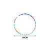 LED Glow Hula Hoop (60/70/80/90 cm | 24/28/31/35 in) — Multicolor Light-Up Fitness Hoop for Adults & Kids, Portable Collapsible Core Workout