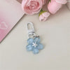 Colorful Transparent Resin Flower Keychain - Cute Bag Charm Pendant for Women & Girls