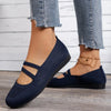 Elastic Knit Slip-On Flats for Women Breathable Lightweight Casual Loafers Mary Jane Moccasins