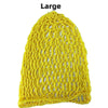 Women's Mesh Crochet Hair Net Snood Solid Color Sleeping Cap Turban - Small, Large