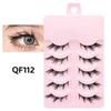 5 Pairs Manga Wispy Strip Lashes Soft Natural Long False Eyelashes for Anime Makeup