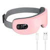 Bluetooth Heated Eye Massager with Vibration & Airbag Compression — Foldable Rechargeable Eye Spa with Music, 4 Modes