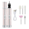 Rechargeable Electric Nail Drill Kit - Portable Manicure & Pedicure Set with Grinding Heads and Type-C Charger