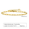 18K Gold Plated Paperclip Chain Bracelet for Women Adjustable Twist Link Chunky Stackable Layered Jewelry