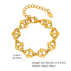 Chunky Toggle Link Bracelet for Women, Stainless Steel Gold and Silver Plated, Tarnish-Resistant