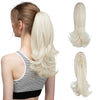 14-Inch (35 cm) Wavy Clip-In Ponytail Extension – Synthetic Claw Clip with Elastic Band, 1 Piece (Blonde/Black)