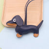 Dachshund PU Leather Dog Keychain Puppy Pendant Keyring Bag Charm for Women Valentine Gift