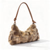 Real Mink Fur Shoulder Bag Luxury Women's Fur Crossbody Handbag