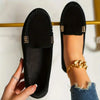 Women's Casual Slip-On Suede Loafers — Non-Slip Flat Round Toe for Spring & Autumn