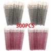 Disposable Lip Wands Applicators 100/200/300-Pack - Lipstick, Gloss & Mascara Brushes for Eyelash Extensions