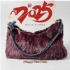 Real Mink Fur Shoulder Bag Luxury Women's Fur Crossbody Handbag