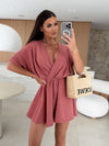 Women's Summer Wide-Leg Jumpsuit - Office Lady Polyester Romper