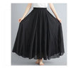 Cotton Linen Ankle-Length Maxi Skirt for Women, Y2K Harajuku Casual Streetwear, Shirred Waist
