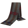 Men's Cashmere-Feel Scarf 180 x 31 cm (71 x 12 in) Plaid Stripe Pashmina Shawl Warm Winter