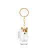 Dog Hair Storage Keychain Pendant Cute Resin Dog Fur Keeper Bag Charm for Car Keys, Couples & Gifts