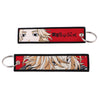 Anime Embroidered Keychain Double-Sided Key Fob 3 x 13 cm (1.2 x 5.1 in) for Backpacks Cars Motorcycles Gift