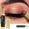 Double-Ended Glitter Eyeshadow Stick Waterproof Metallic Shimmer Highlight