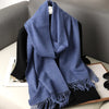 Women's Winter Scarf, Thick Cashmere-Look Pashmina Shawl with Tassels, Windproof Wrap, 175+ cm (69+ in) — 62 Colors