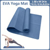Non-Slip Yoga & Pilates Mat 173 x 60 cm (68 x 24 in) — 3/4/6 mm Travel Exercise Mat for Women Home Gym