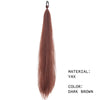 Christmas Color Braid Ponytail Extension with Elastic Tie - Straight Sleek Tube Wrap, Heat-Resistant Synthetic Hair