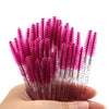 5/25/50-Pack Pink Disposable Eyelash Brushes Crystal Handle Spoolies for Extensions & Mascara