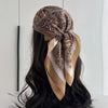 Silk-Feel Square Scarf 70 x 70 cm (27.6 x 27.6 in) Floral Satin Neckerchief – Women's Hair Band, Bandana & Wrap