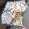 Polyester Satin-Look Square Scarf 70 x 70 cm (27.6 x 27.6 in), Cat Print Headscarf, Neck Wrap, Bandana for Women