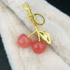 Red Cherry Pendant Keychain for Women — Cute Bag Charm & Car Keyring