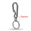 Titanium Carabiner Keychain with Bottle Opener — Heavy-Duty Key Ring for Camping, Hiking, Fishing & Travel