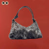 Real Mink Fur Shoulder Bag Luxury Women's Fur Crossbody Handbag