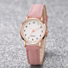 Women's Casual Leather Strap Quartz Watch with Arabic Numeral Dial - Fashion Gift