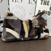 Real Mink Fur Shoulder Bag Luxury Women's Fur Crossbody Handbag