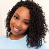 8-Inch (20 cm) Pre-Looped Yanky Twist Crochet Hair – Ombre Brown Synthetic with Curly Ends, 8-Pack (30 Strands Each)