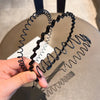 Unisex Black Metal Non-Slip Wavy Headband - Elastic Spring Hair Hoop for Men & Women