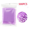 500/1000 Pack Colorful Crystal Eyelash Micro Brushes - Disposable Lash Cleaning & Makeup Remover Tools